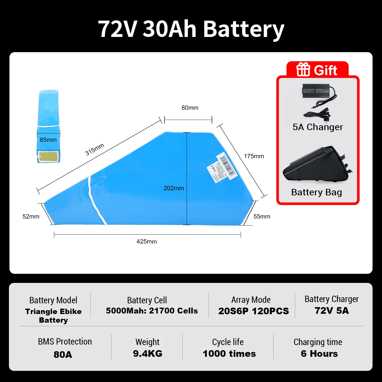 eSoulbike™ 72V 3000W High Power Rear Hub Ebike Conversion Kit - Image 4
