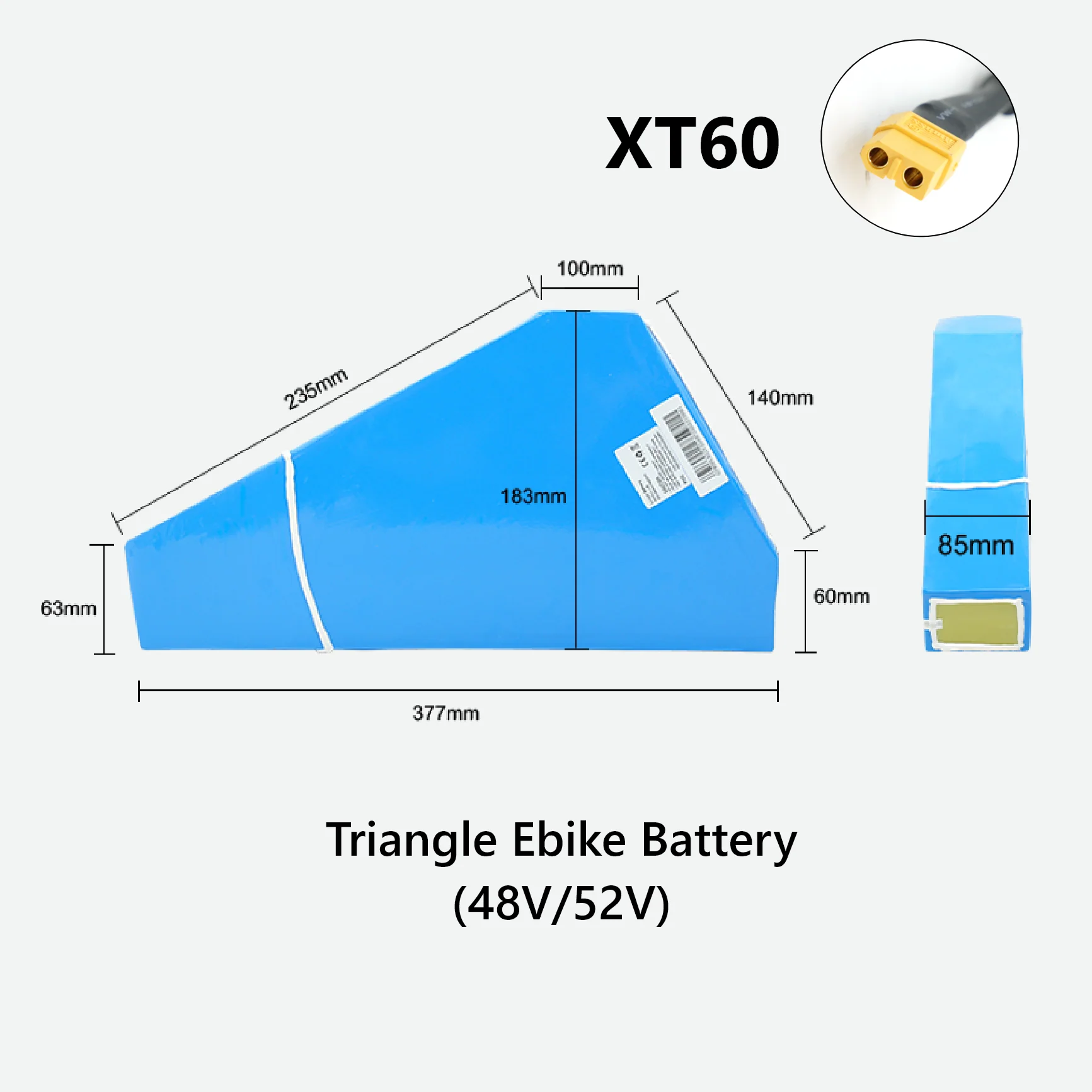 eSoulbike™ 72V 52V 48V Electric Bike Triangle Battery - Image 4