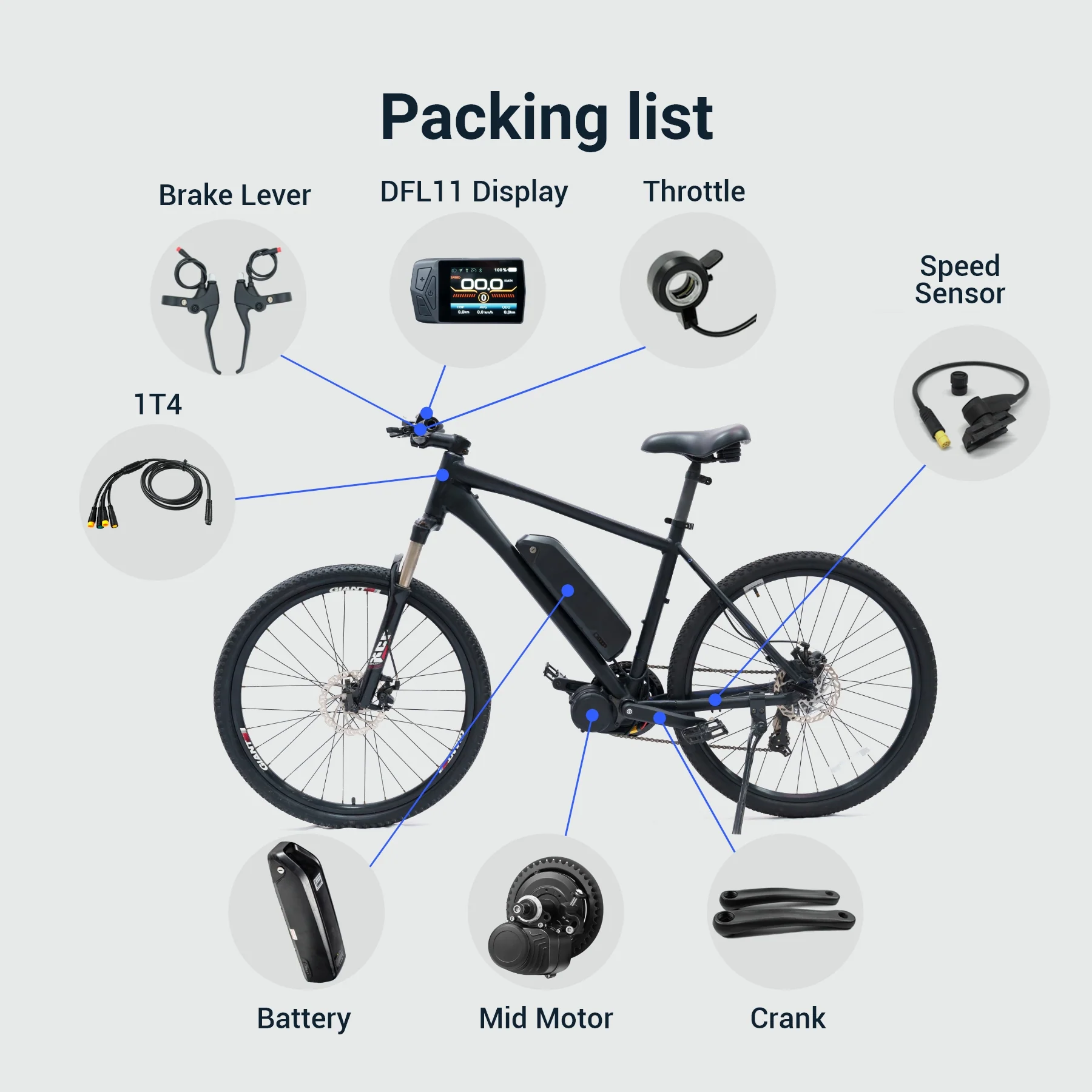 Tongsheng TSDZ2 TSDZ2B TSDZ8 TSDZ16 Mid Drive Ebike Conversion Kit With Battery - Image 10