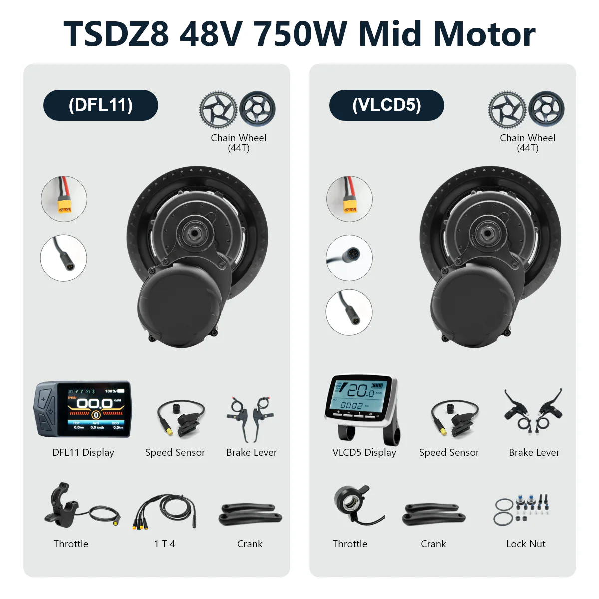 Tongsheng TSDZ2 TSDZ2B TSDZ8 TSDZ16 Mid Drive Ebike Conversion Kit With Battery - Image 5