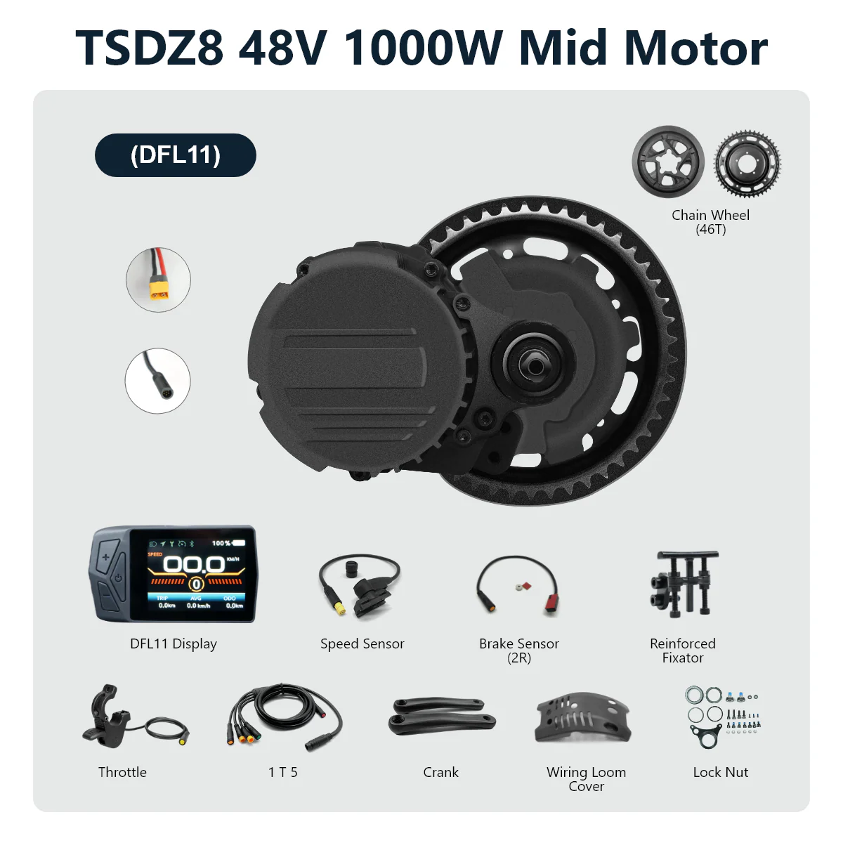 Tongsheng TSDZ2 TSDZ2B TSDZ8 TSDZ16 Mid Drive Ebike Conversion Kit With Battery - Image 6